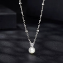 Colar em Prata 925 Esterlina com Moissanite e Pérola – Neith Zéllora®