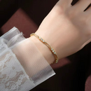 Pulseira em Prata 925 Esterlina Banhada a Ouro com Moissanite – Mirabelle Zéllora®