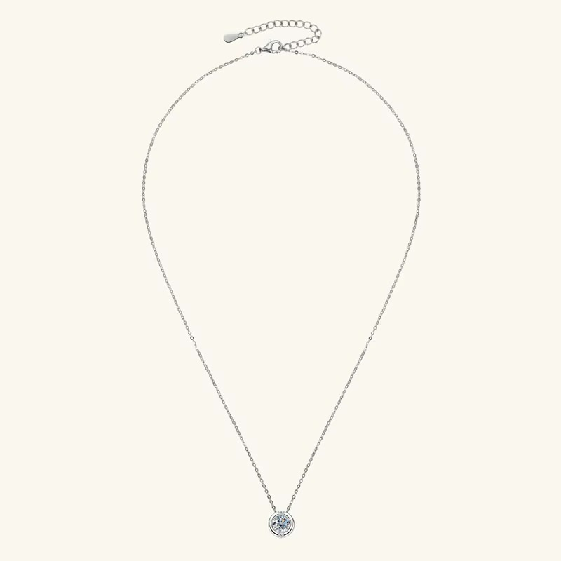 Colar em Prata 925 Esterlina Banhada a Ouro com Moissanite – Aurielle Zéllora®
