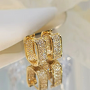 Brinco em Prata 925 Esterlina Banhada a Ouro com Moissanites – Khepri Zéllora®