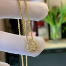 Colar em Prata 925 Esterlina Banhada a Ouro com Moissanites – Dendera Zéllora®
