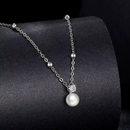 Colar em Prata 925 Esterlina com Moissanite e Pérola – Neith Zéllora®