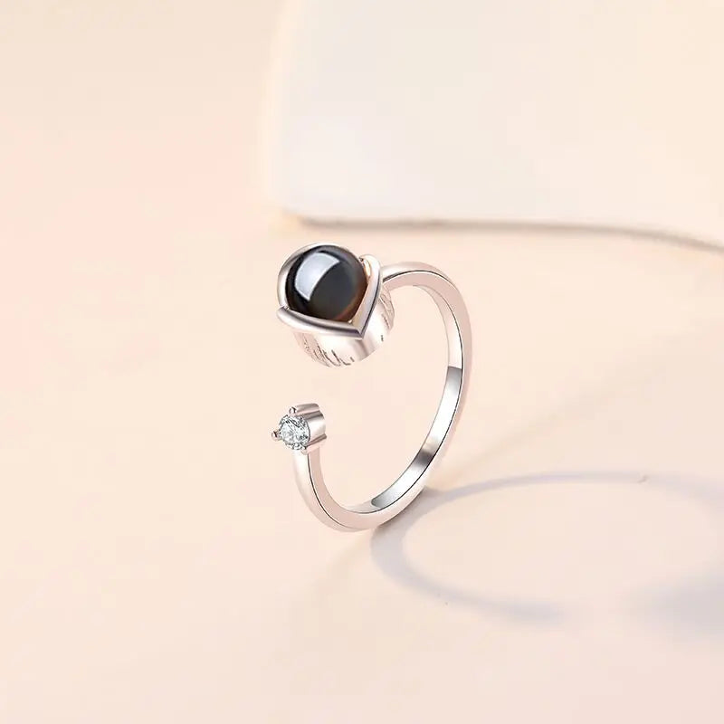 Anel de Namoro Personalizado Ajustável em Aço Inoxidável –  Eternize Zéllora®