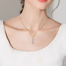 Colar em Prata 925 Esterlina Banhada a Ouro com Moissanites – Éclat Trinité Zéllora®