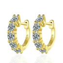 Brinco de Argola em Prata 925 Esterlina com Moissanites – Lunara Zéllora®