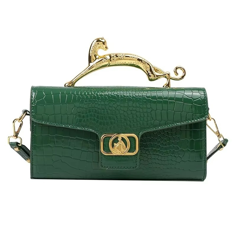 Bolsa de Mão e Ombro Feminina Textura Croco – Delyss Zéllora®