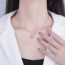 Colar em Prata 925 Esterlina Banhada a Ouro com Moissanites – Vivienne Zéllora®