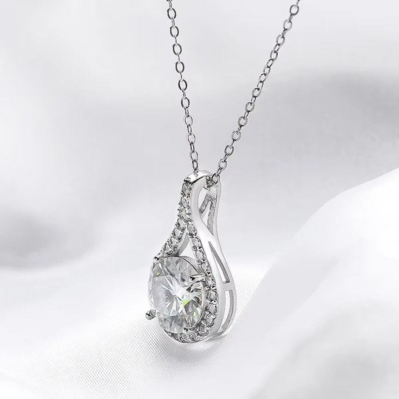 Colar em Prata 925 Esterlina com Moissanite – Althaea Zéllora®