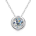Colar em Prata 925 Esterlina Banhada a Ouro com Moissanite – Aurielle Zéllora®