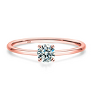 Anel de Noivado em Prata 925 Esterlina Banhada a Ouro com Moissanite – Kaya Zéllora®