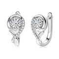Brinco Rhea em Prata Esterlina 925 e Moissanites Zéllora® Banho de Ouro Opcional
