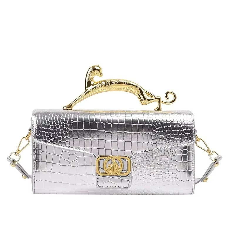 Bolsa de Mão e Ombro Feminina Textura Croco – Delyss Zéllora®