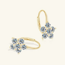 Brinco em Prata 925 Esterlina Banhada a Ouro com Moissanites – Florence Zéllora®