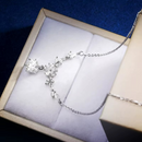 Colar em Prata 925 Esterlina com Moissanite – Aurore Blanche Zéllora®