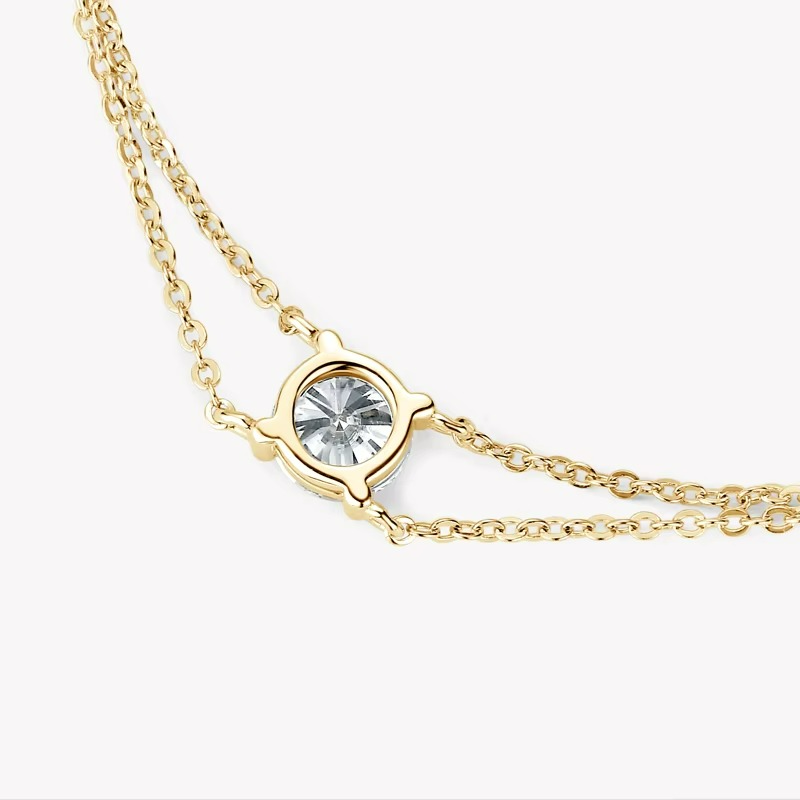 Pulseira Océane em Prata Esterlina 925 e Moissanite Zéllora® Banho de Ouro Opcional