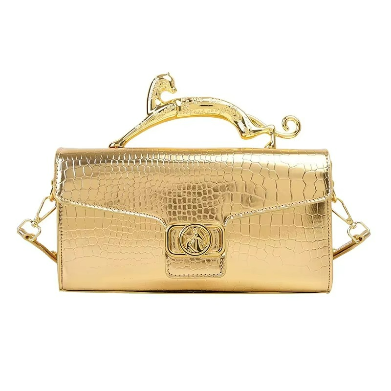 Bolsa de Mão e Ombro Feminina Textura Croco – Delyss Zéllora®
