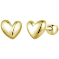 Brinco Platinum Heart em Prata Esterlina 925 Zéllora® Banho de Ouro Opcional