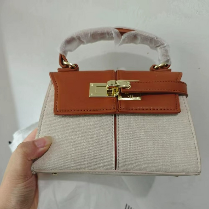 Bolsa de Mão Feminina Bicolor com Fecho Metálico – Trésalle Zéllora®