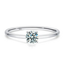 Anel de Noivado em Prata 925 Esterlina Banhada a Ouro com Moissanite – Kaya Zéllora®