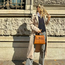 Bolsa de Mão Feminina Bicolor com Fecho Metálico – Trésalle Zéllora®