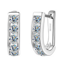 Brinco de Argola em Prata 925 Esterlina Banhada a Ouro com Moissanites – Selket Zéllora®