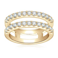 Anel Sethi em Prata Esterlina 925 e Moissanites Zéllora® Banho de Ouro Opcional