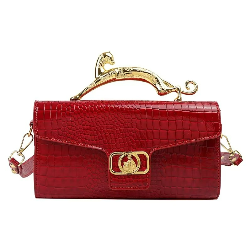 Bolsa de Mão e Ombro Feminina Textura Croco – Delyss Zéllora®