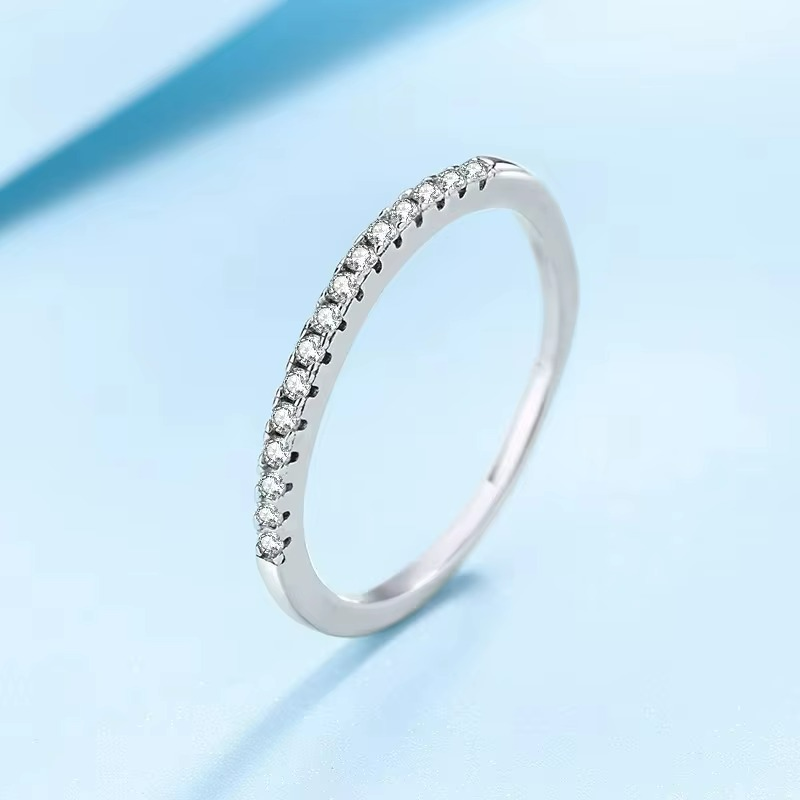 Anel em Prata 925 Esterlina com Moissanites – Mehet Zéllora®