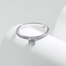 Anel de Noivado em Prata 925 Esterlina com Moissanite – Isira Zéllora®