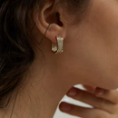 Brinco em Prata 925 Esterlina Banhada a Ouro com Moissanites – Khepri Zéllora®