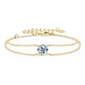 Pulseira Océane em Prata Esterlina 925 e Moissanite Zéllora® Banho de Ouro Opcional