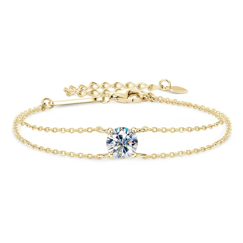 Pulseira Océane em Prata Esterlina 925 e Moissanite Zéllora® Banho de Ouro Opcional