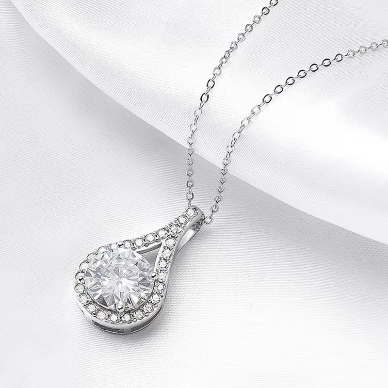 Colar em Prata 925 Esterlina com Moissanite – Althaea Zéllora®