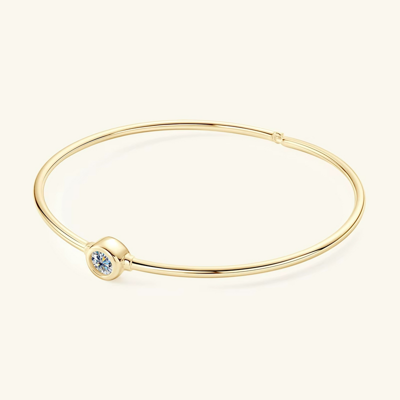 Pulseira em Prata 925 Esterlina Banhada a Ouro com Moissanite – Avenys Zéllora®