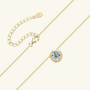 Colar em Prata 925 Esterlina Banhada a Ouro com Moissanite – Aurielle Zéllora®