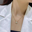 Colar em Prata 925 Esterlina Banhada a Ouro com Moissanites – Dendera Zéllora®