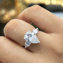 Anel de Noivado em Prata 925 Esterlina com Moissanites – Argenté Clair Zéllora®