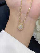 Colar em Prata 925 Esterlina Banhada a Ouro com Moissanites – Dendera Zéllora®