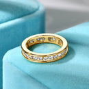 Anel de Noivado em Prata 925 Esterlina Banhada a Ouro com Moissanites – Kesi Zéllora®